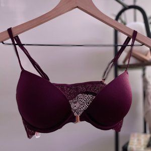 34B Maroon PINK VS Push-up Bra